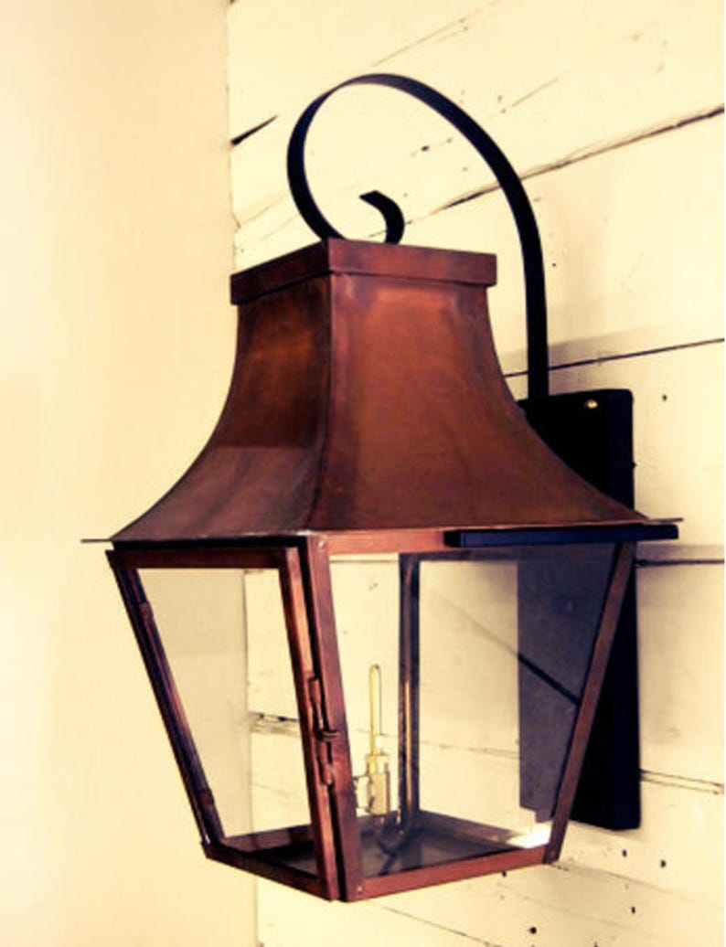 Copper Lantern Pendant Lighting Copper Light Fixture Rustic Etsy