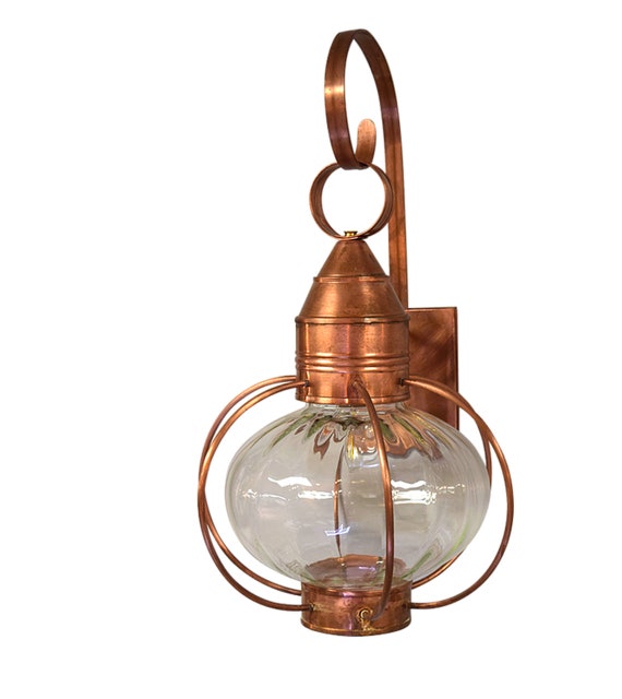Copper Lantern Pendant Light Fixture Rustic Outdoor Lantern Etsy