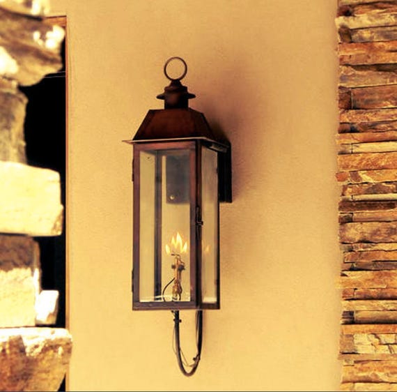 Copper Lantern Pendant Light, Rustic Outdoor Lanterns