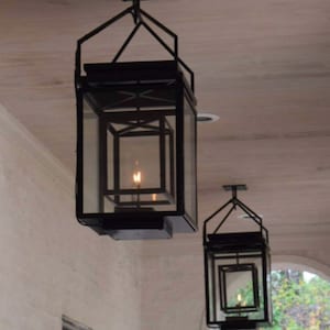 Casablanca Copper Gas Electric Lantern Outdoor Light Fixture Chandelier Kitchen Island Pendant Old World Craftsmanship Handmade in USA