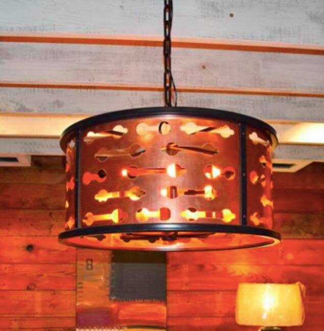 Milan Drum Chandelier Pendant Kitchen Island Light Copper Individually