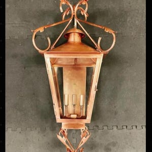 Weatherford Copper Gas Electric Lantern Outdoor Light Fixture Chandelier Kitchen Island Pendant Old World Craftsmanship Handmade in USA