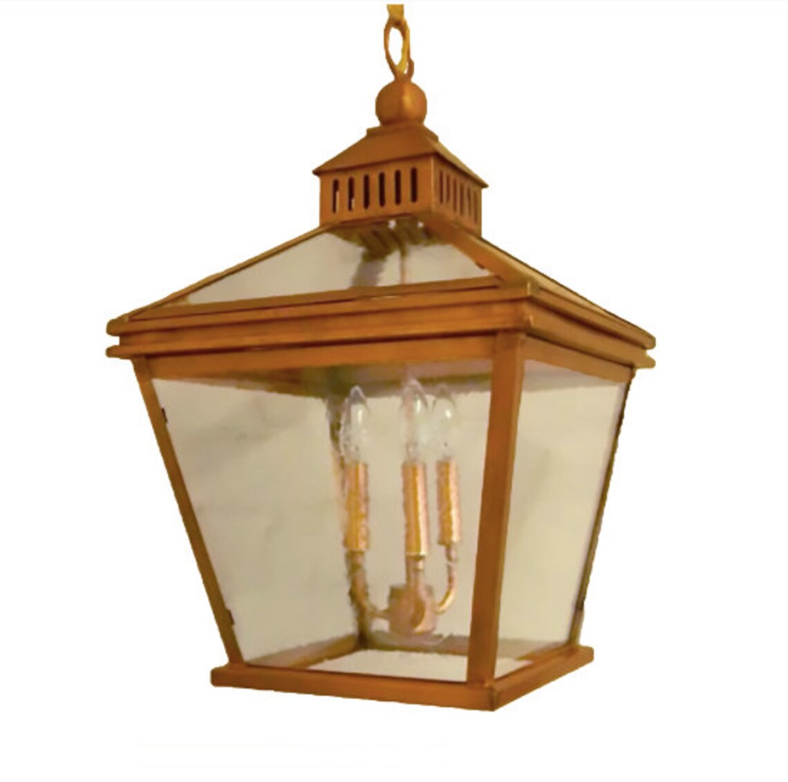 Copper Lantern Ceiling Light Outdoor Chandelier Pendant Etsy