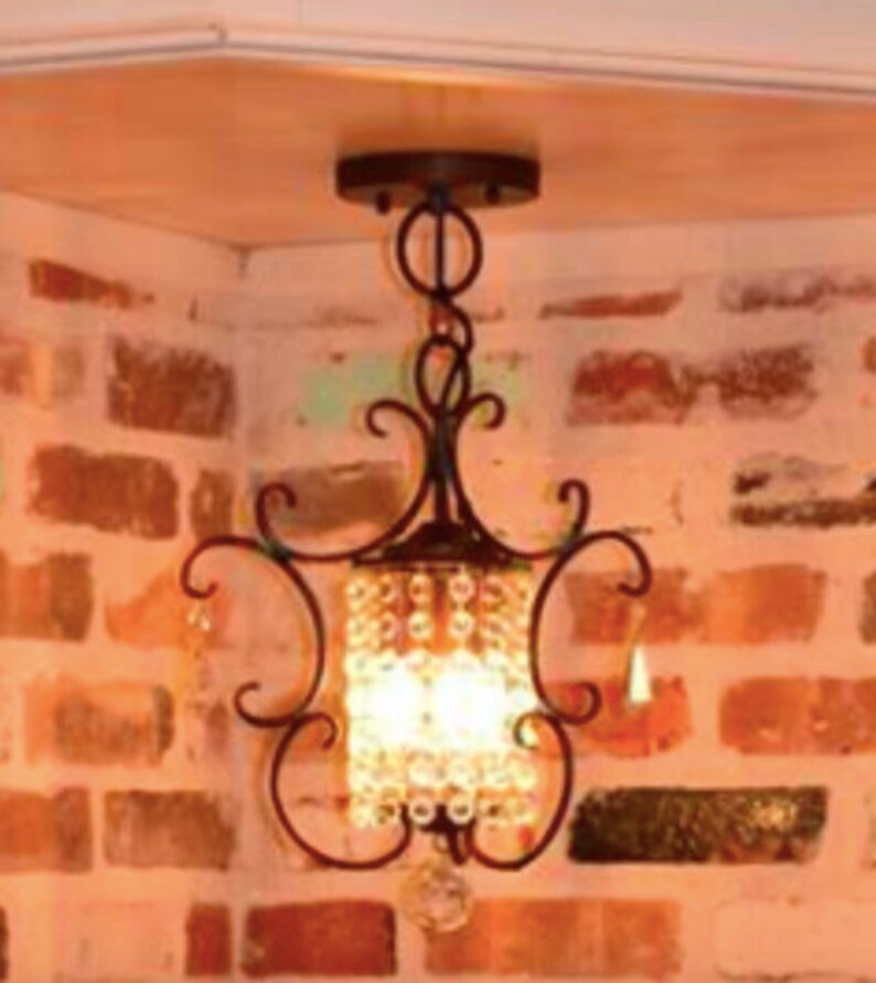 Crystal Chandelier Kitchen Island Glass Pendant Light Modern Etsy