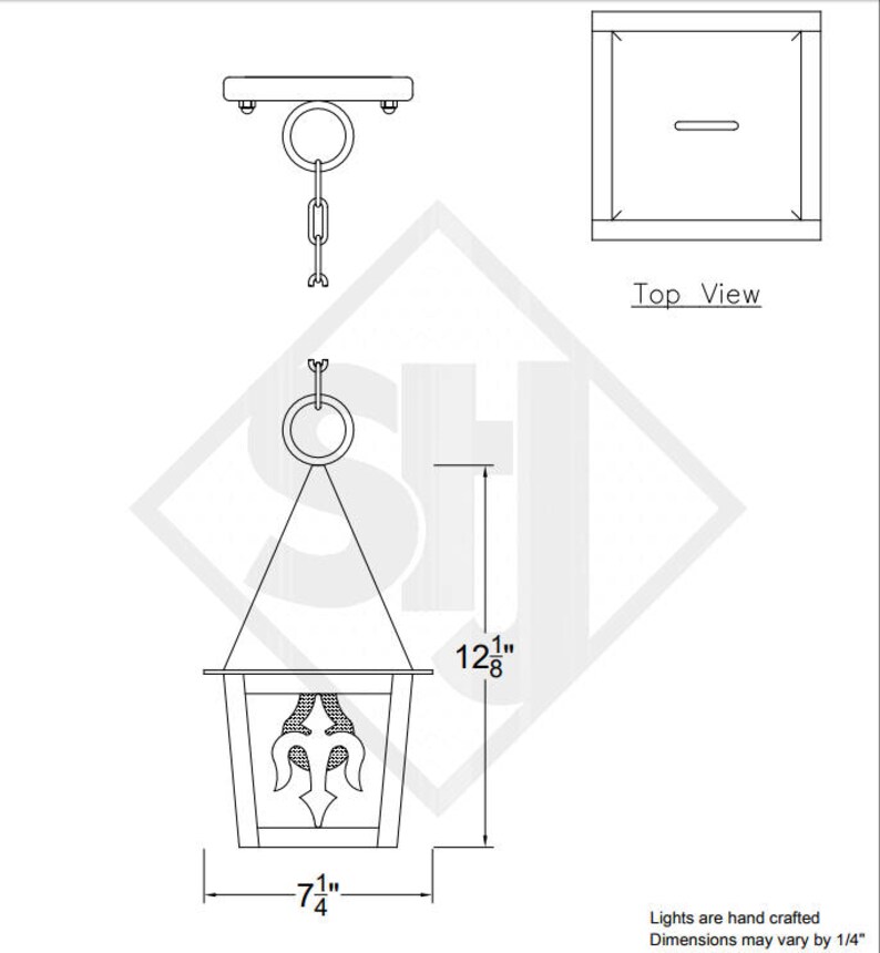 Copper Lantern Pendant Light Copper Light Fixture Rustic Light Etsy