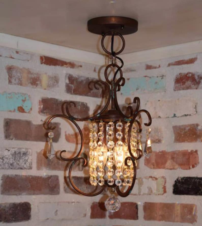 Crystal Chandelier Kitchen Island Glass Pendant Light Modern Etsy