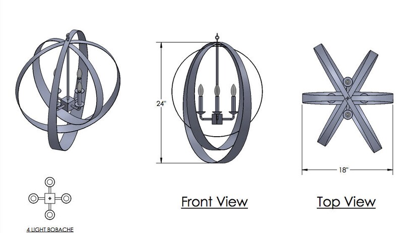 Acero negro orbe moderno candelabro colgante de cobre luz | Etsy