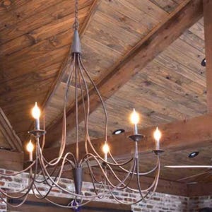 Shenandoah Copper Kitchen Island Pendant Chandelier Electric Ceiling Light Fixture Rustic Antique Old World Craftsmanship Handmade in USA
