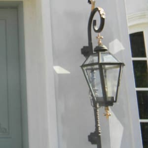 New Orleans Steel Gas Electric Lantern Outdoor Light Fixture Chandelier Pendant Rustic Old World Craftsmanship Handmade in USA
