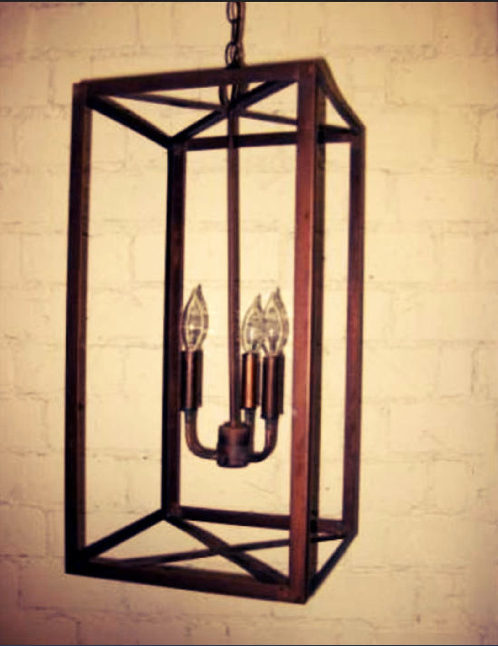 Copper Chandelier Kitchen Island Pendant Light Rustic Light Etsy