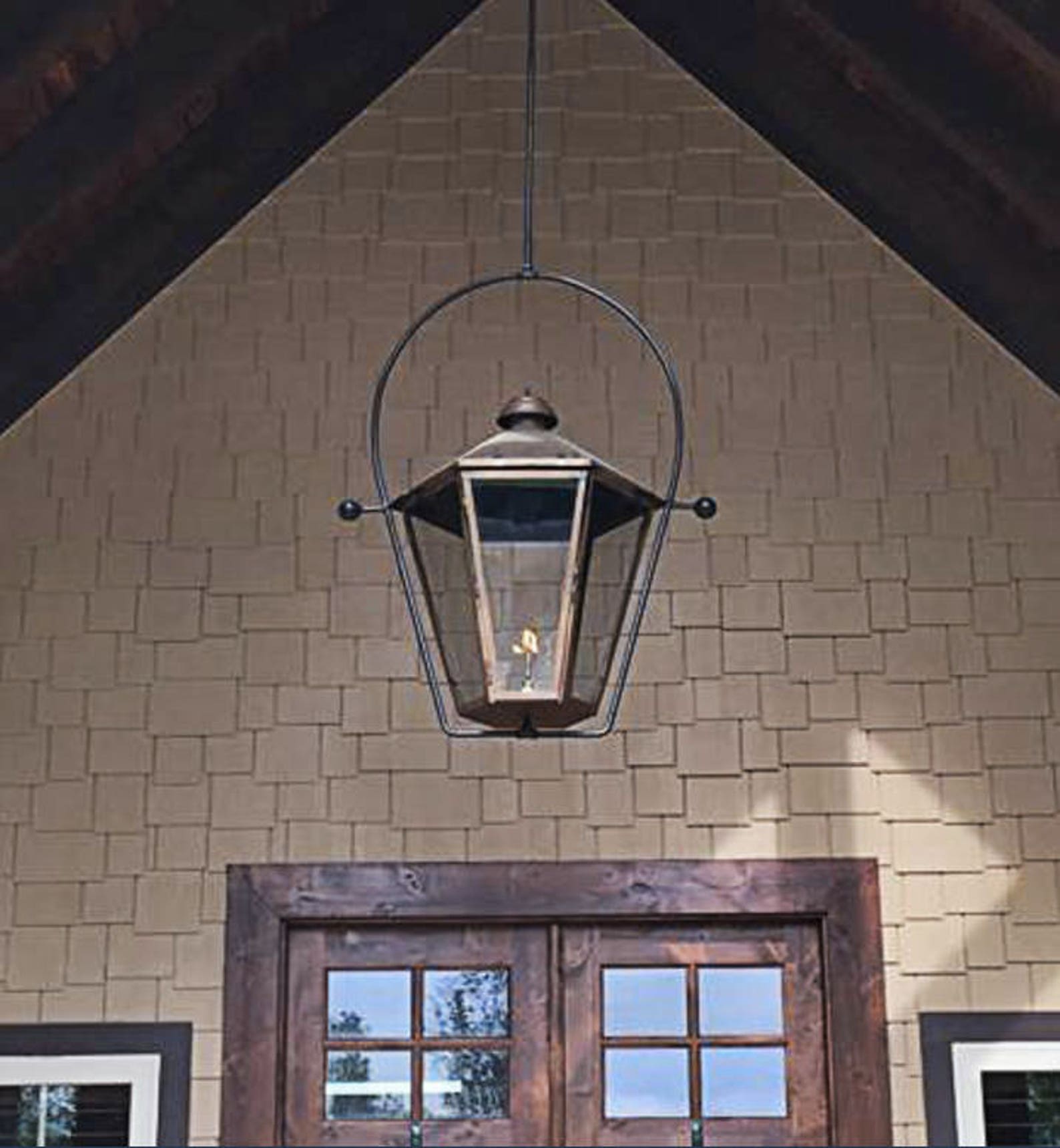 Copper Lantern Pendant Light Copper Light Fixture Rustic Etsy