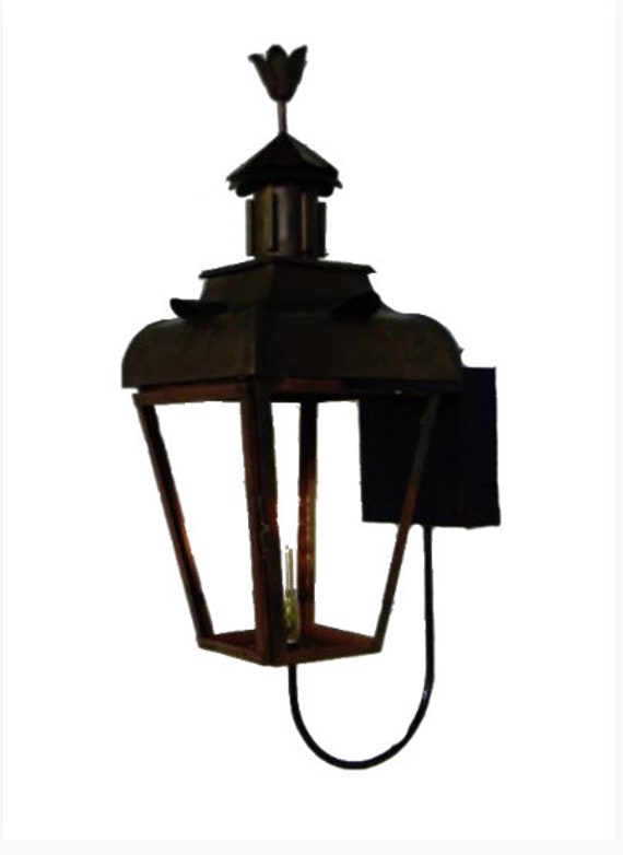 Bird of Paradise Lantern Rustic Outdoor Light Antique Copper Vintage Modern  Gas or Electric Individually Handcrafted for Excellence 