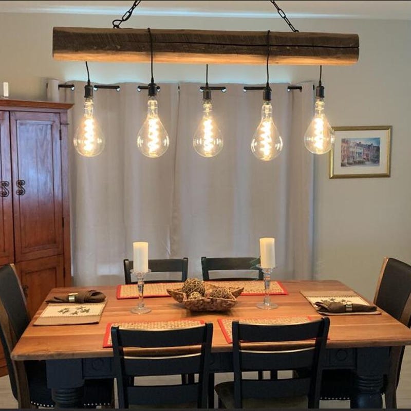 Wood Beam Light Fixture - Etsy