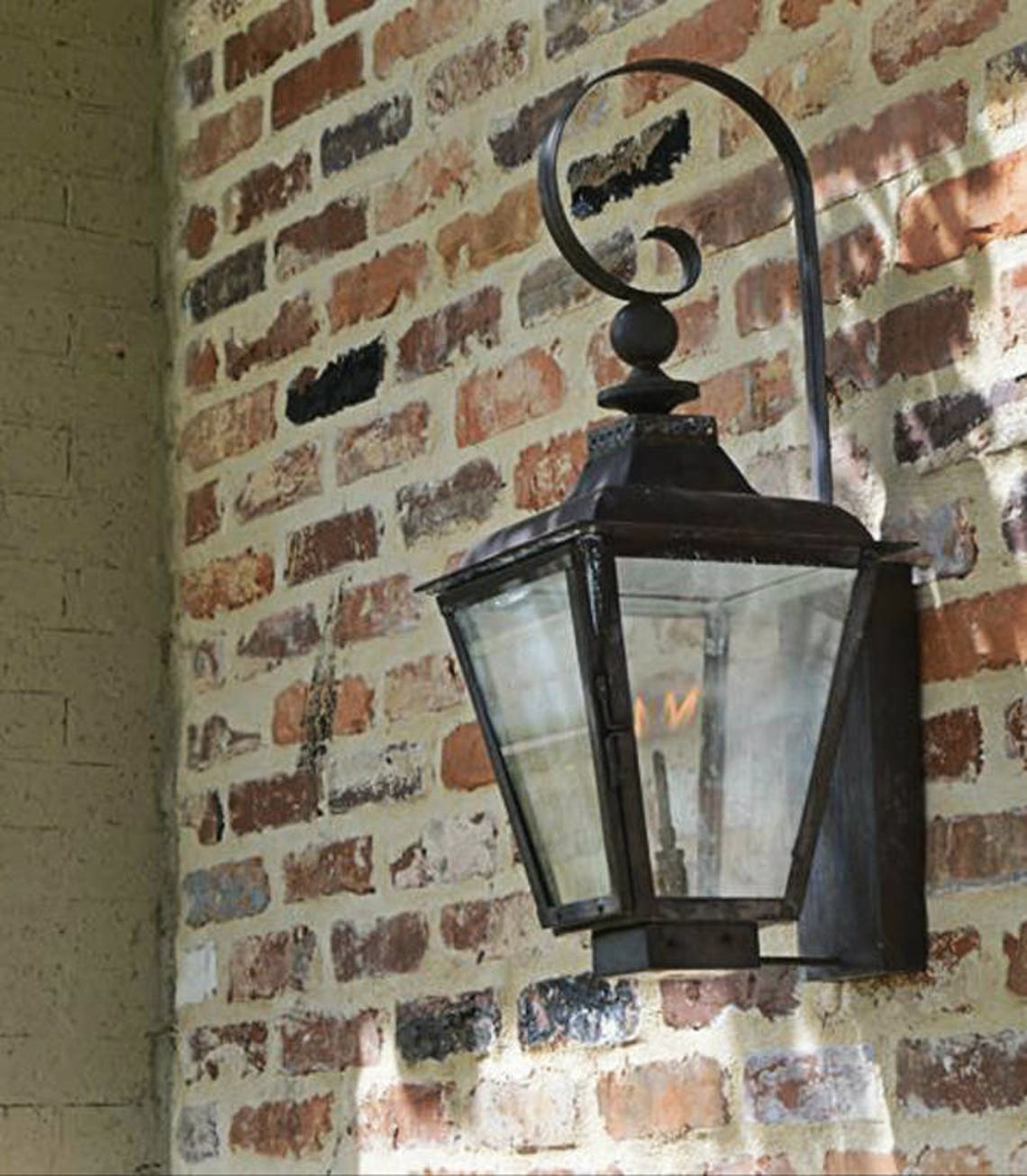 Copper Lantern Pendant Light Copper Light Fixture Rustic Etsy