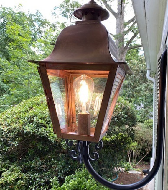 Quebec Lantern Pendant Rustic Outdoor Gas or Electric Copper Antique  Vintage Light Fixtures Individually Handcrafted for Excellence 