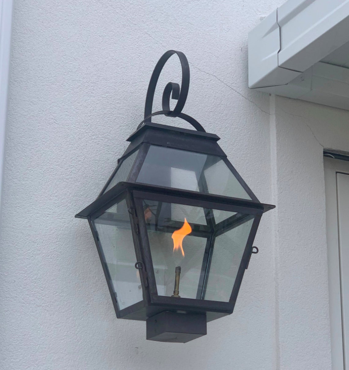 Copper Lantern Pendant Light Fixture Rustic Outdoor Kitchen Etsy