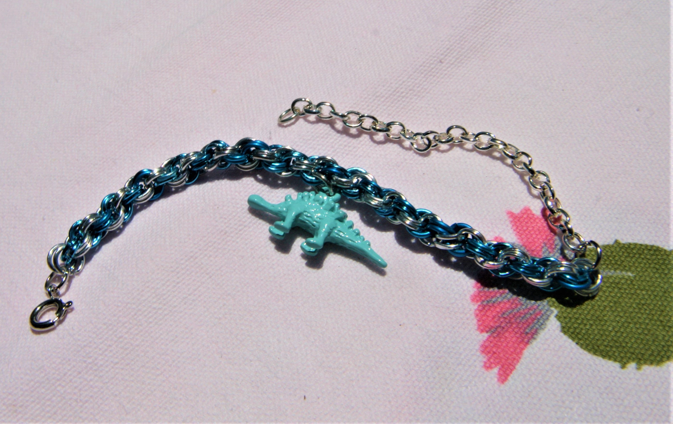 Dinosaur Adorable Charm Spiral Bracelet - Etsy UK