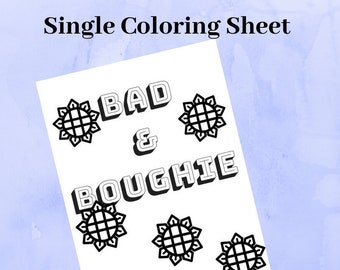 Adult Coloring Book Instant Download Digital Content Page Printables Swear Word Sheets