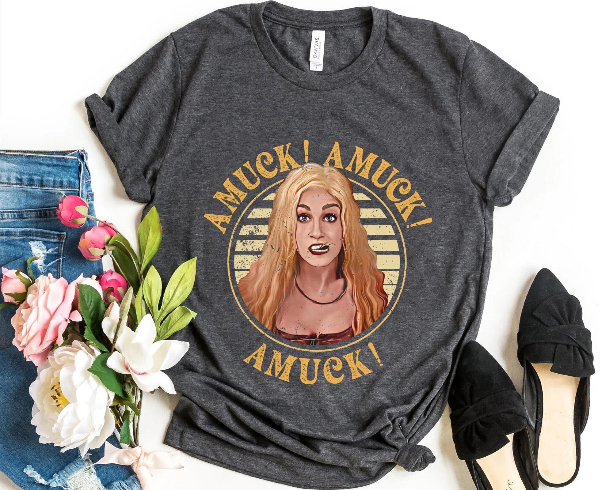 Funny Sarah Sanderson Shirt, Amuck Amuck Amuck T-shirt, Hocus Pocus 2 shirt