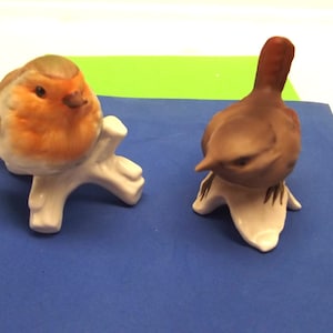 A set of two small Goebel porcelain birds made in West Germany