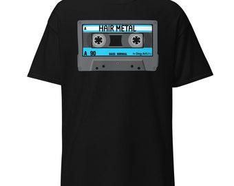 Hair Metal Cassette Tape T-Shirt: 80s Rock Music Tee