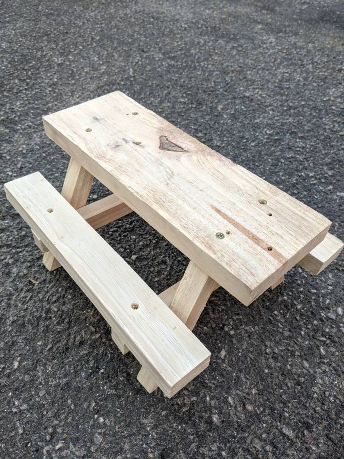 Handmade/miniature Hardwood Picnic Table/bird Feeder/squirrel Etsy UK