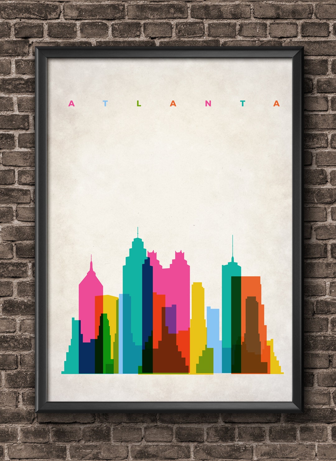 Atlanta Home Decor Wall Art atlanta skyline atlanta poster Etsy España