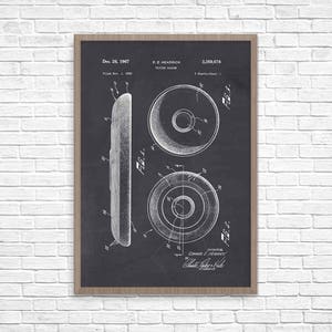 Frisbee Patent Poster, Patent Print, 1965, Ultimate Frisbee, College Room Decor, Unique Gift Idea, Sports Wall Art, Decor, Gift Man Cave