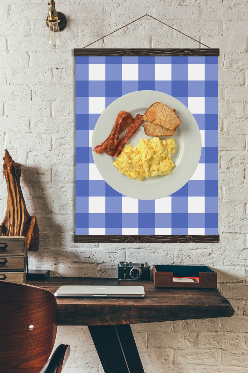 Ron Swanson Breakfast Canvas Art Gift for Long Distance Friend gift with Magnetic Hanging Frame