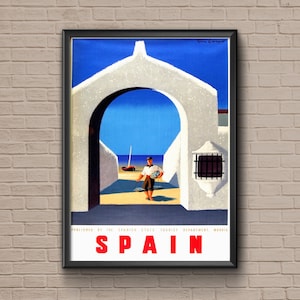 Spain Travel Poster, spain poster, travel decor, vintage travel, spain art, spain print, spanish poster, spain art print FATP00001