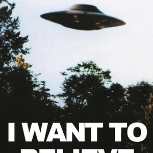 Retro sci fi art, I want to believe X files