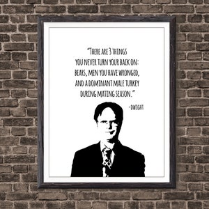 Dwight Schrute Life Quote Art Print From the Office TV Show, Dwight ...