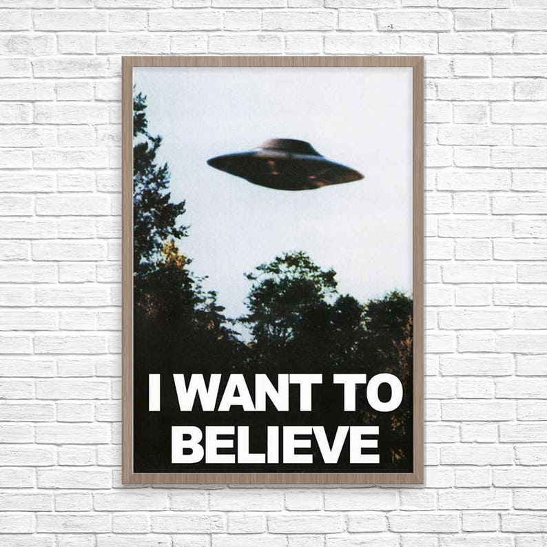 Retro sci fi art, I want to believe X files