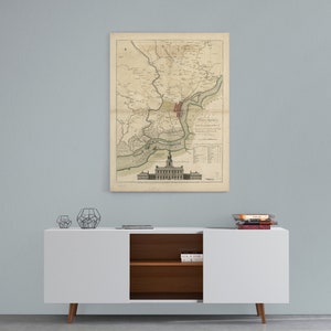 Philadelphia, philadelphia gift, vintage philadelphia, philadelphia print, vintage map, vintage decor, philadelphia poster, philadelphia art