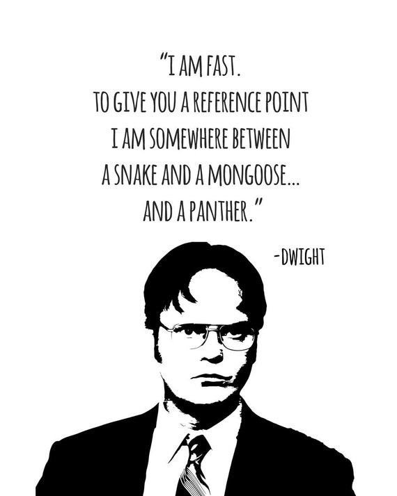 Dwight Schrute Quote Art Print From the Office TV Show Dwight - Etsy UK