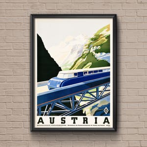 Austria, Travel Poster, vintage travel, Austria Art, vintage travel art, Austria Poster, Austria Print, Austria Travel, Austria Travel Art