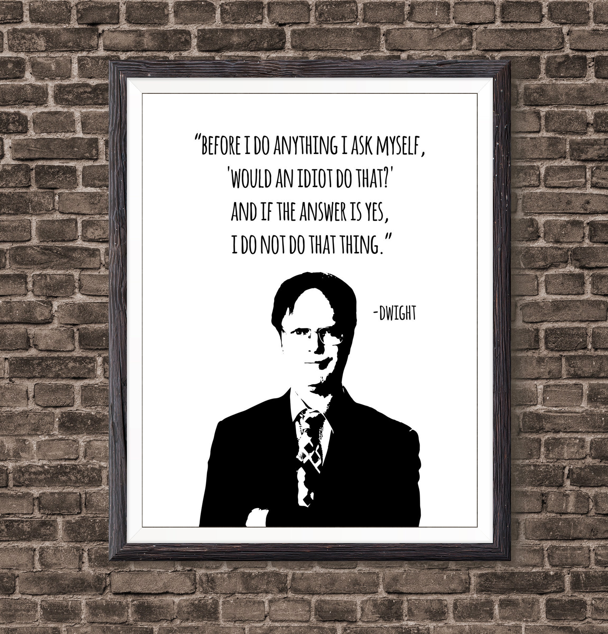 the office tv show dwight schrute idiot quote etsy