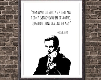 The Office Print Philosophy Quote, The Office TV Show, TV Quote Print, Quote Print, Michael Scott Print, Office Decor, Digital  Art Print