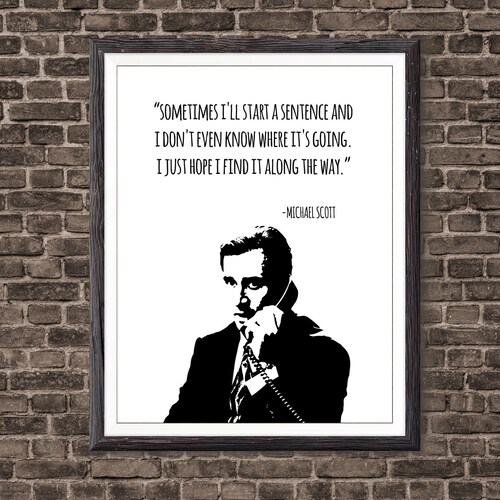 Michael Scott Quote the Office TV Show Print the Office TV - Etsy