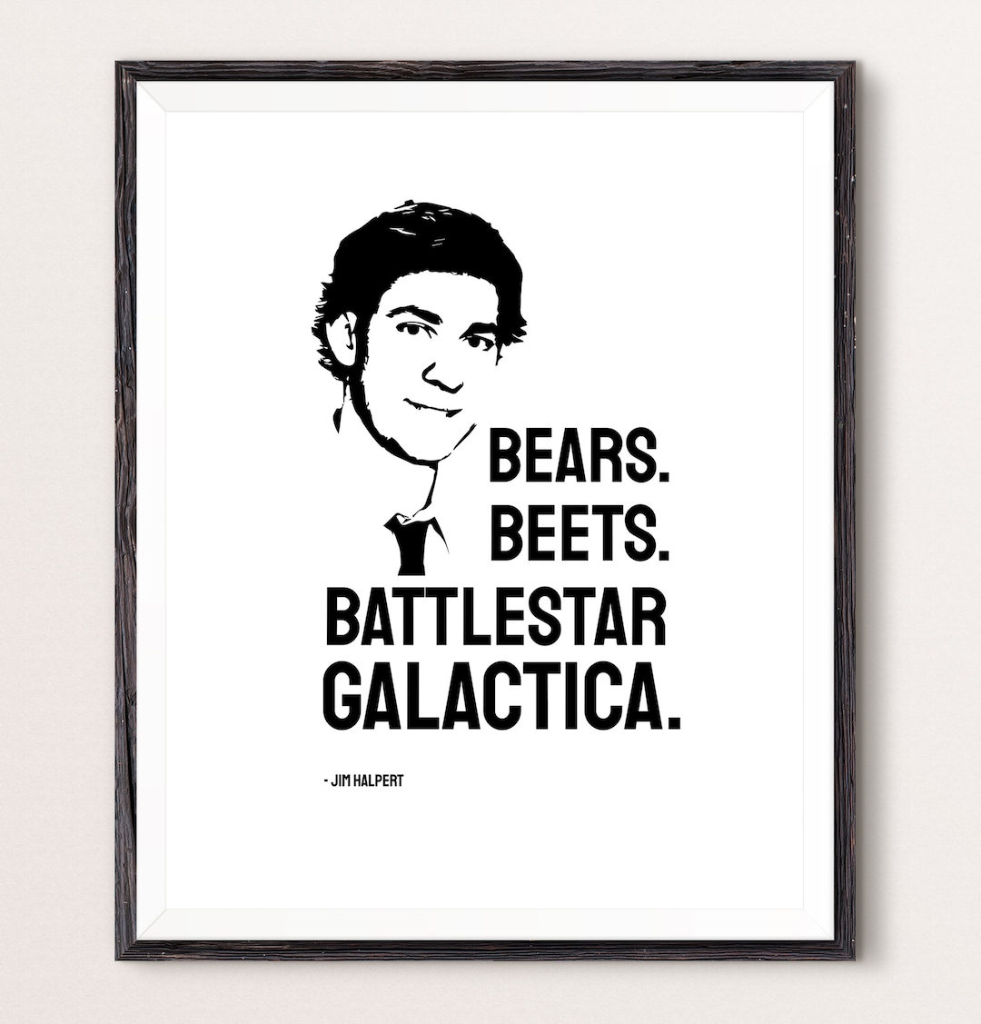 Battlestar Galactica Jim Halpert Wall Art the Office Bears. Beets the