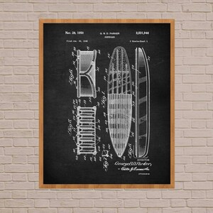 Surfboard, surfboard art, patent poster, surfboard decor, surf poster, surfboard wall art, surfboards, surfboard print, surfboard wall decor
