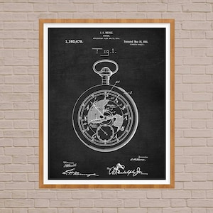 Vintage montre gousset, montre de poche, vintage poster, affiche montre, montre de poche impression, art de montre de poche, montre art, montre rétro, affiche de l’horloge