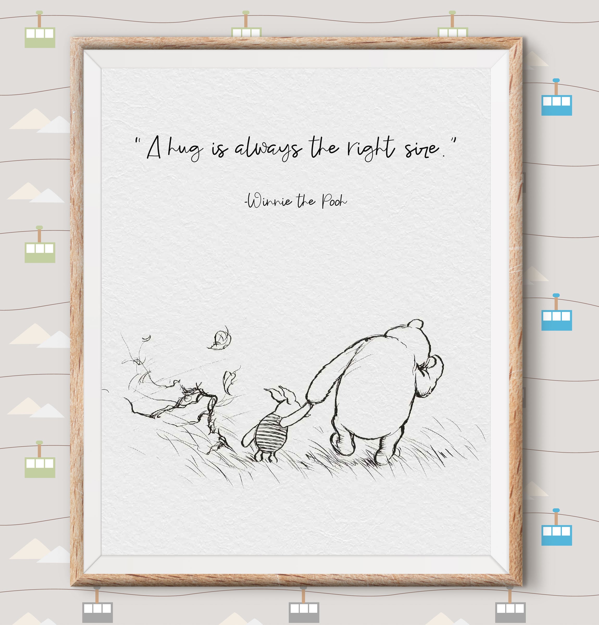 Winnie The Pooh Print Quotes Pooh Bear Classic Vintage Style Etsy
