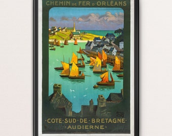 Franse reisposter reisgeschenken, reiskunst, frankrijk poster, toerisme poster, franse poster, frankrijk reisart