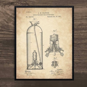 Extinguisher Poster, Fire Extinguisher, Firefighter Gift, fireman decor, fireman gift, firefighter art, fire department, fireman poster