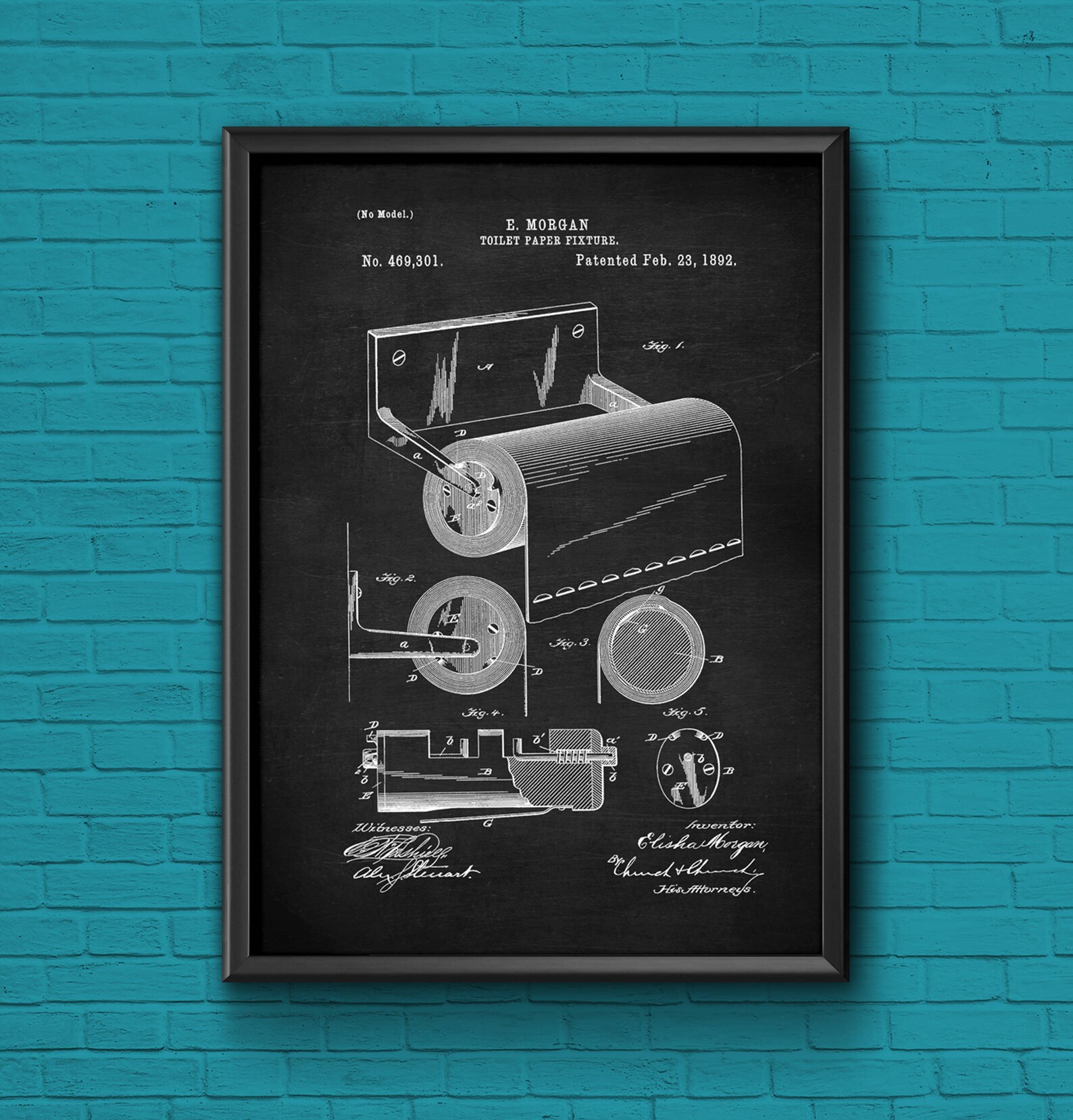 Toilet Paper Fixture Patent Art Print, Bathroom Decor - Etsy