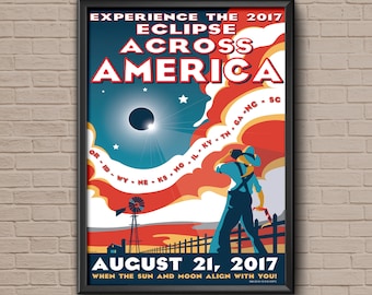 Solar Eclipse, Total Eclipse, 2017, NASA Eclipse Across America August 2017 Poster, nasa poster, eclipse, nasa print, science poster