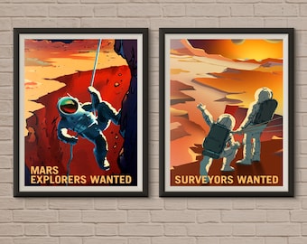 Mars-reisposterset, ruimtekunstprint