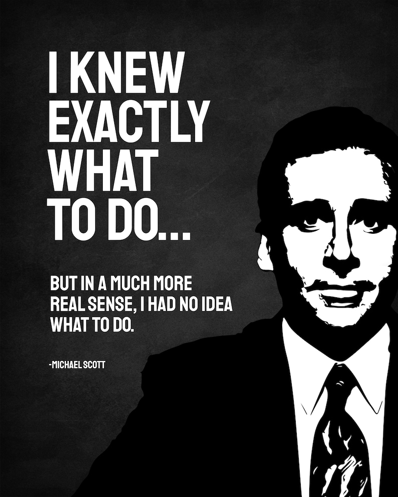 Michael Scott Quote Office Poster Wall Art Michael Scott Art Etsy