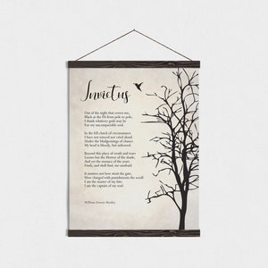 Invictus Poem Canvas Magnetic Framed Art by William Ernest
